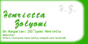 henrietta zolyomi business card